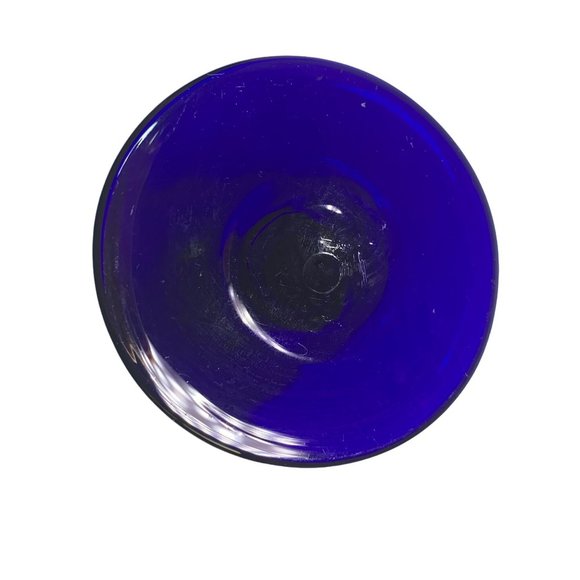 Vintage Libbey Cobalt Blue Glass Celestial Sun Moon & Stars Wine Glass 7… - Picture 7 of 7